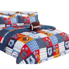 Premium Twin Size 6 Piece Football Themed Bed in Bag Set for Kids and Teens Walmart