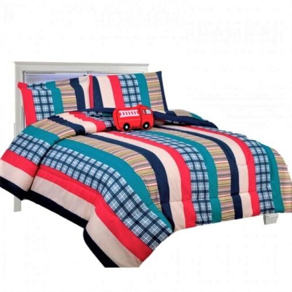Comforter bed in bag set 6 pieces kids twin size lightweight warm kids
