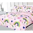 thumbnail image 1 of Comforter set matching fitted sheet set and pillow sham plushie toy FULL size crown purple bed in bag print design supersoft for girls, boys bedroom décor, 1 of 2