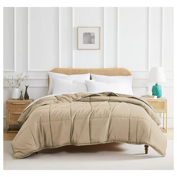 Comforters, King Size Down-Alternative Comforter, Oversized Cal/King Comforter, Hotel Bedding, All Season Comforters, Pet Hair Resistant Bedding, Taupe