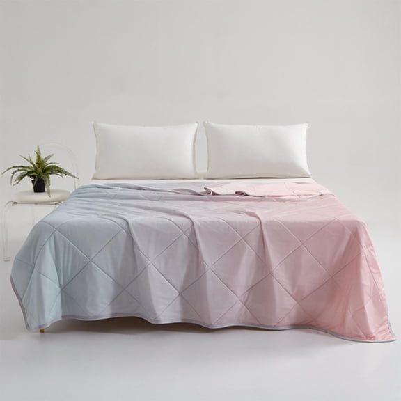 Comforters Queen Size Cooler Comforter Gradient Summer Cool Quilt Lightweight & Comfortable Ice Silk Quilt Machine Washable Air-Conditioned Quilt For Bedrooms Home Hotel Gifts 39x59 in