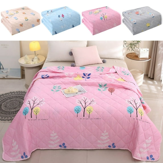 Comforters Queen Size Quilt Set Lightweight Super Soft Summer Cotton Quilt – Cozy Comfortable & Simple Air Conditioning Quilt Summer Cool Thin Quilt Bedding For Home Dormitory19x27 in