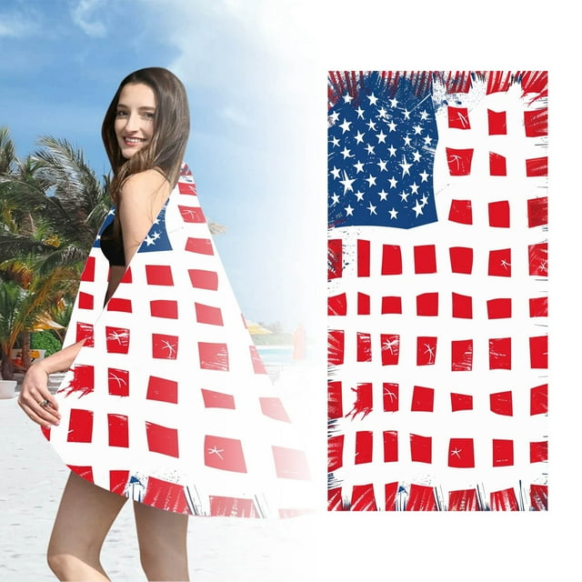 Comforters Queen Size Warm Independence Day Beach Towel (160x80cm