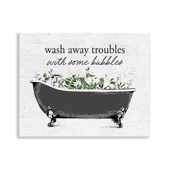Comforting Bubble Bath Quote Wall Plaque Art, design by Lettered and Lined