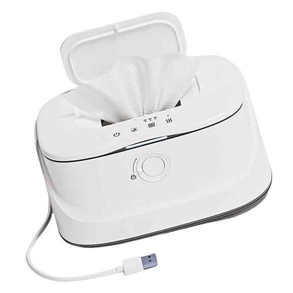 Comforting Diaper Wipe Warmer with Fast Heating Function Multiple Heat Modes Build-in Night Light for Newborns Nursing