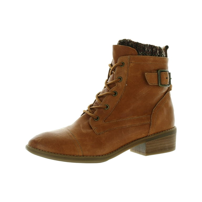 Comfortiva Womens Cordelia Leather Memory Foam Ankle Boots