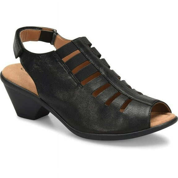 Comfortiva Womens Faye Sandal Black Leather - CT0003801 BLACK