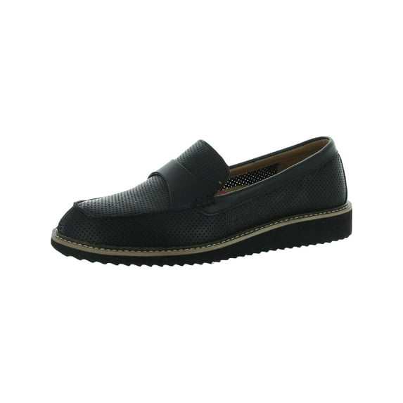 Comfortiva Womens Laina Perforated Leather Loafers