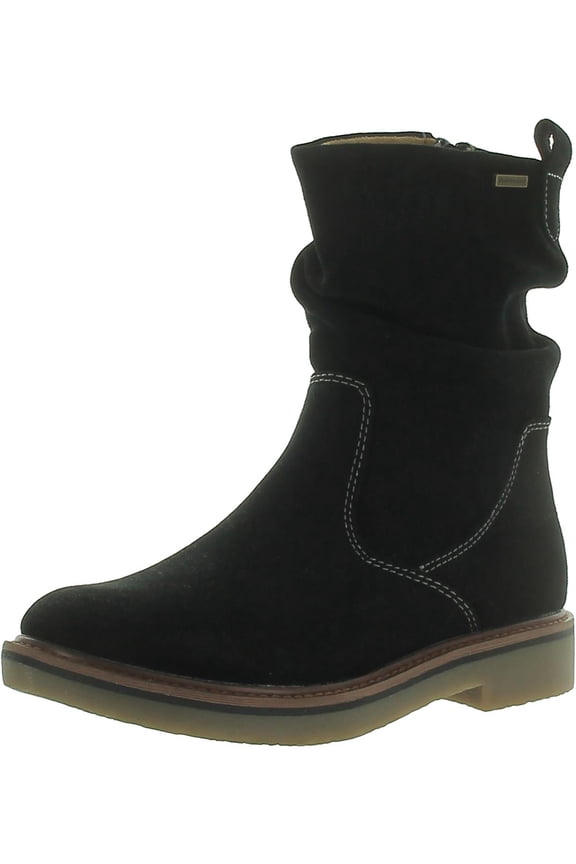 Womens Suede Slouchy Ankle Boots