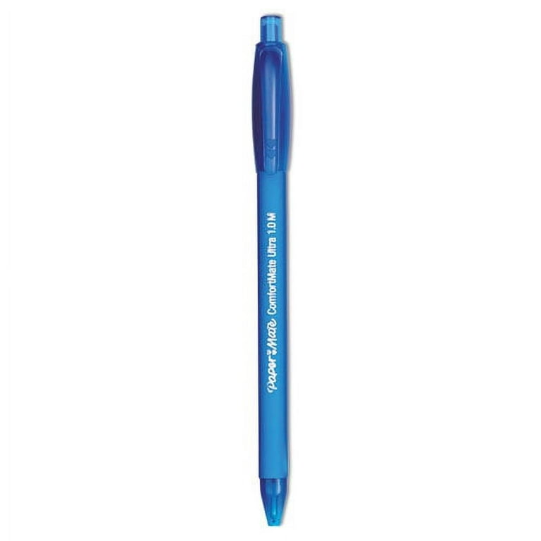 Ballpoint Pen, Retractable, Medium 1 mm, Blue Ink, Blue Barrel, Dozen Ballpoint Pen, Retractable, Medium 1 mm, Blue Ink, Blue Barrel, Dozen