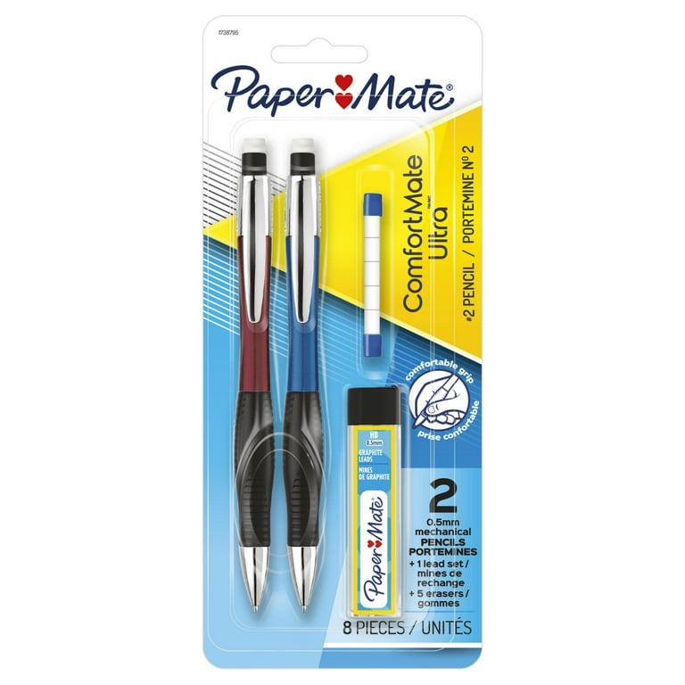 ComfortMate Ultra Pencil Starter Set, 0.5 mm, HB (#2), Black Lead, Assorted Barrel Colors, 2/Pack ComfortMate Ultra Pencil Starter Set, 0.5 mm, HB (#2), Black Lead, Assorted Barrel Colors, 2/Pack