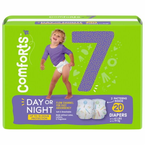 2X - Comforts Baby Diapers Size 7 (41+ lbs) 20 count