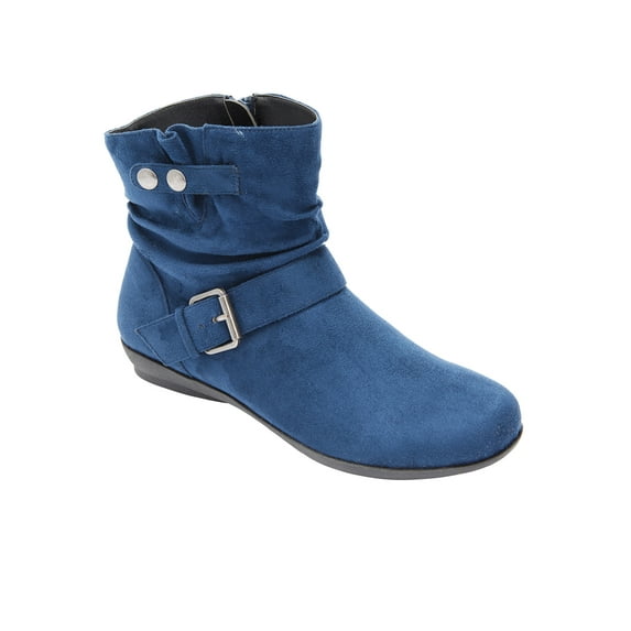 Comfortview Adeline Bootie Short Ankle Boot Faux Suede Women's Winter Shoes (Wide Widths Available)