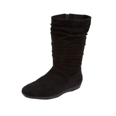 Comfortview Aneela Wide Calf Slouch Boot Mid Calf Women's Winter Shoes (Wide Widths Available)