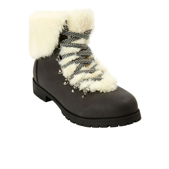 Comfortview Arctic Bootie Faux Fur Trim Women's Winter Snow Boots (Wide Widths Available)
