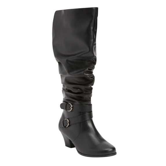 Comfortview Cleo Wide Calf Boot Low Heel Tall Knee High Women's Winter Shoes (Wide Widths Available)