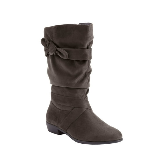 Comfortview Heather Wide Calf Slouch Boot Mid Calf Women's Winter Shoes (Wide Widths Available)