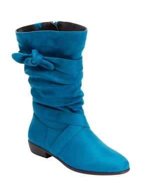 Heather Wide Calf Slouch Boot Mid Calf Winter Shoes