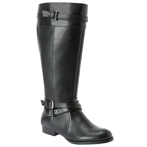 Comfortview Janis Wide Calf Leather Boot Tall Knee-High Women's Winter Shoes (Wide Widths Available)