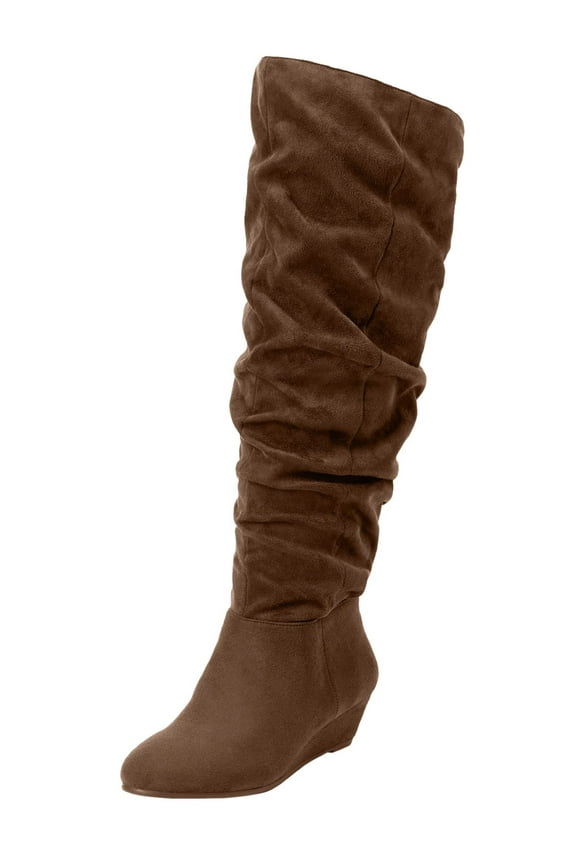 Tamara Wide Calf Boot Tall Knee High Low Heel Women's Shoes (Wide Widths Available)