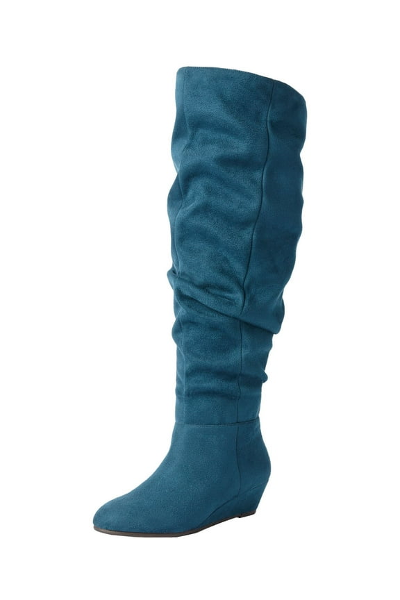 Tamara Wide Calf Boot Tall Knee High Low Heel Women's Shoes (Wide Widths Available)