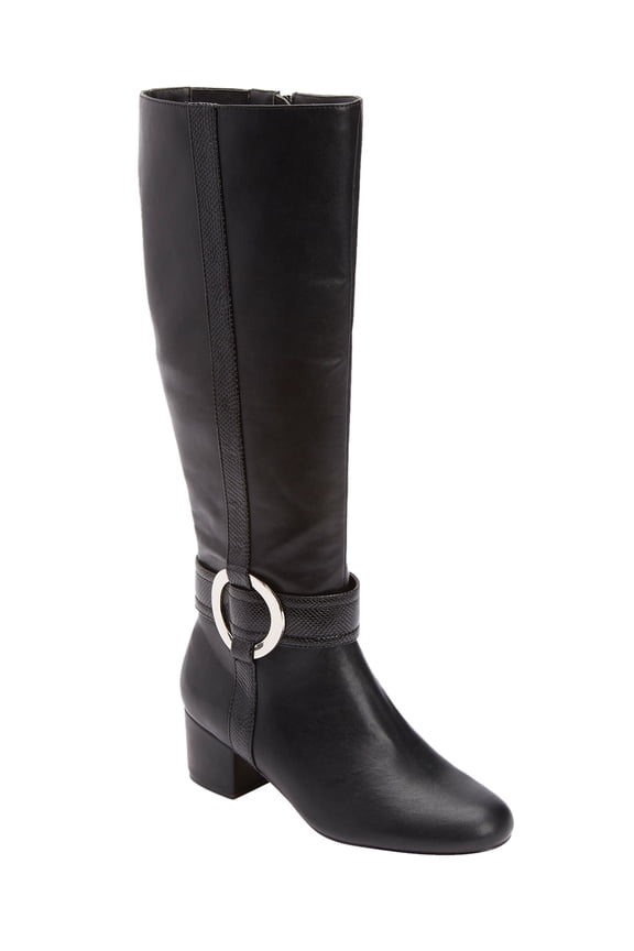 Vale Wide Calf Boot Tall Knee High Low Heel Women's Winter Shoes (Wide Widths Available)