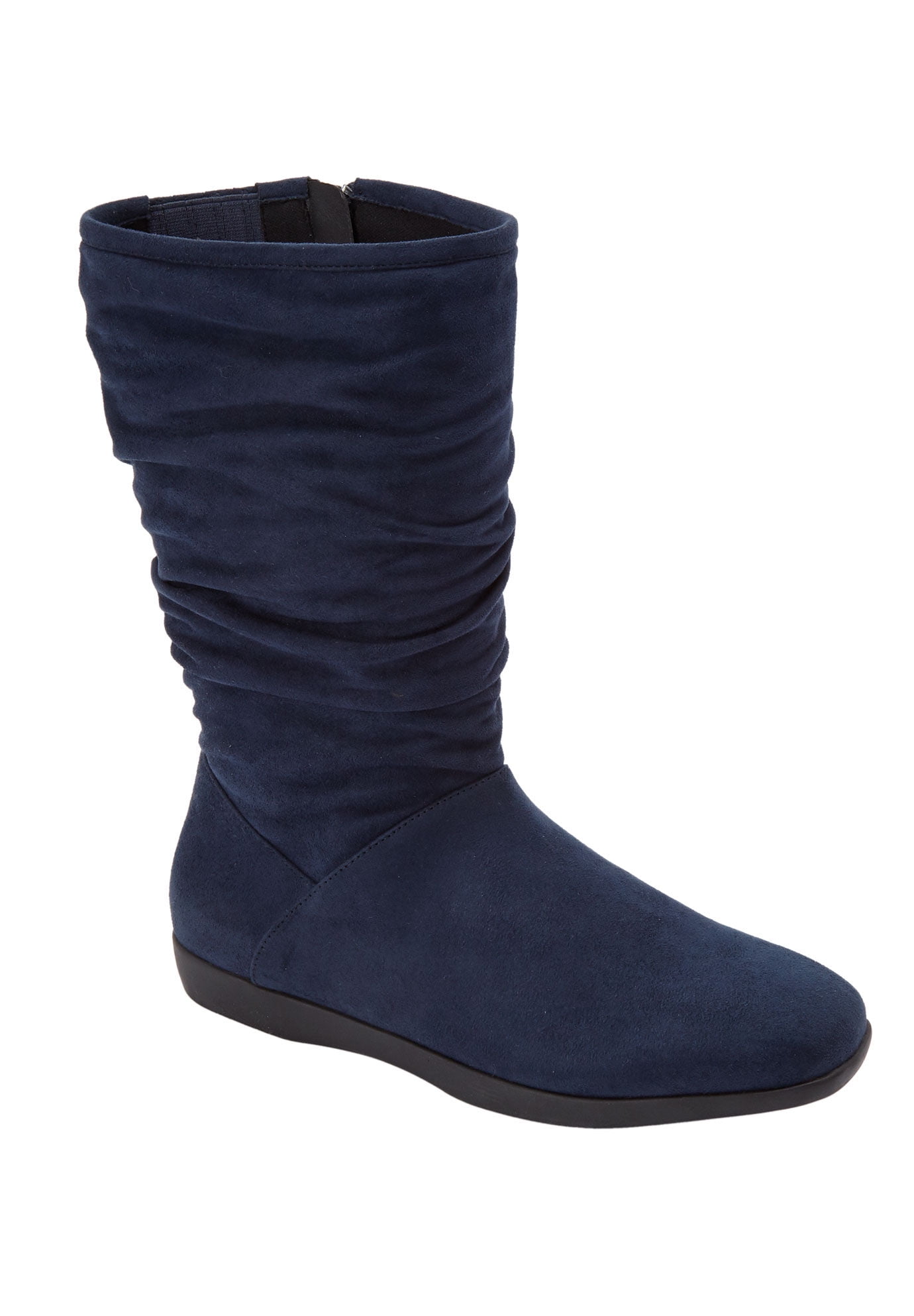 Navy blue wide width boots cheap