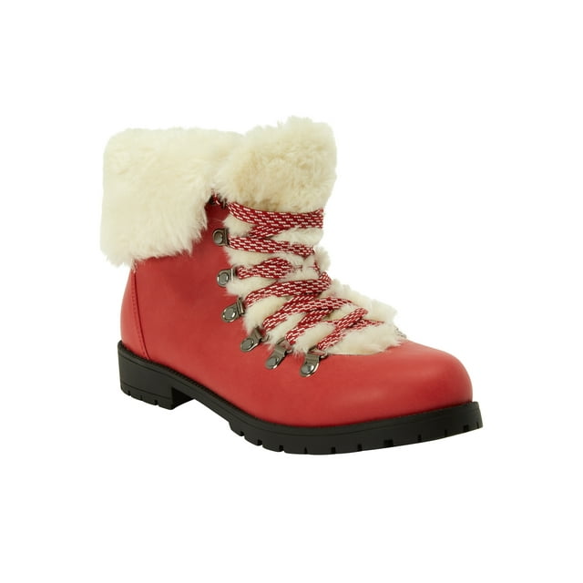 Comfortview Wide Width Arctic Bootie Faux Fur Trim Women S Winter Snow Boots 12 Ww Pepper