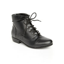 Comfortview Wide Width Darcy Bootie Lace-Up Short Ankle Boot Women's Winter Shoes - 11    W, Black