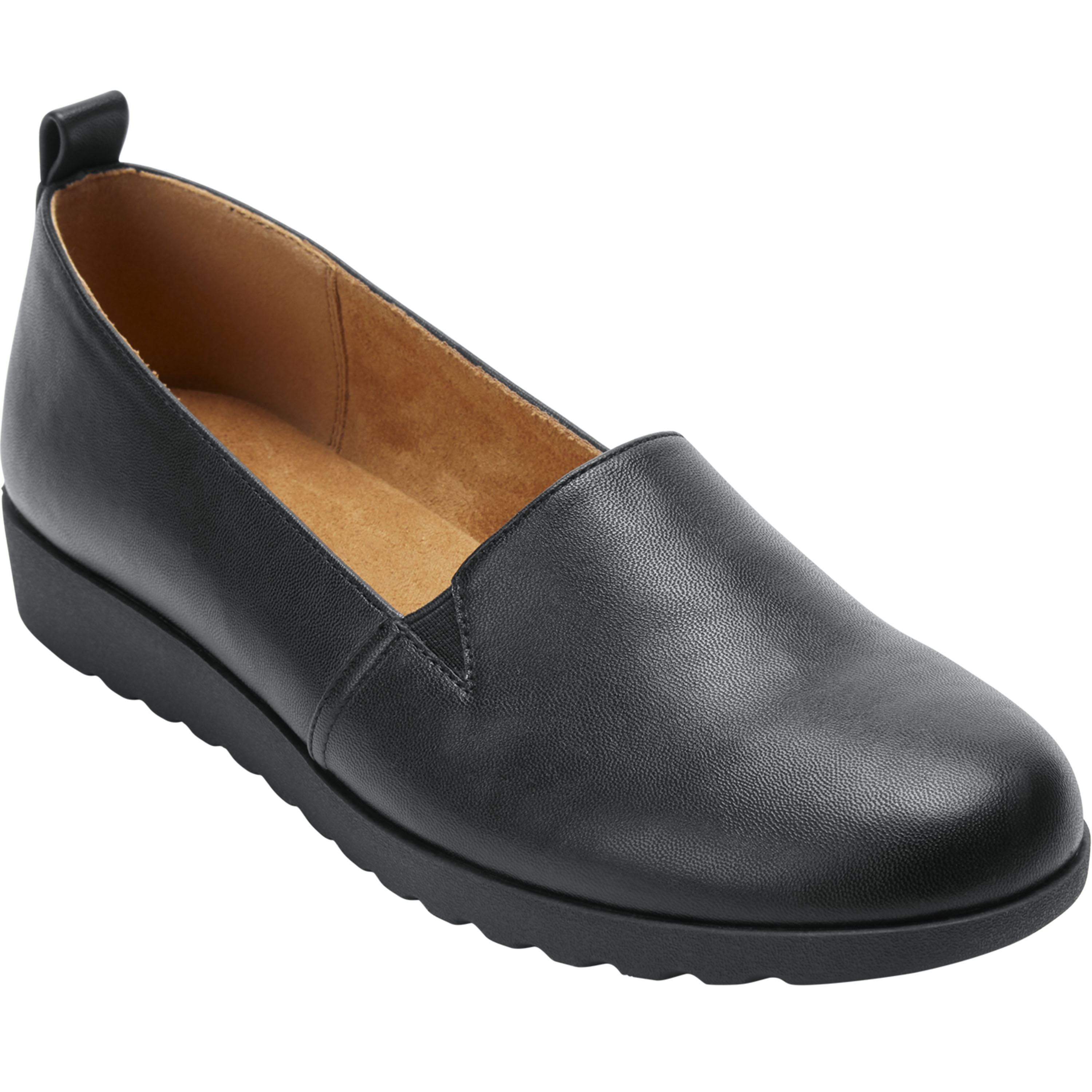 Comfortview Wide Width June Flat | Women's Slip-On Shoes - 9 M, Black ...