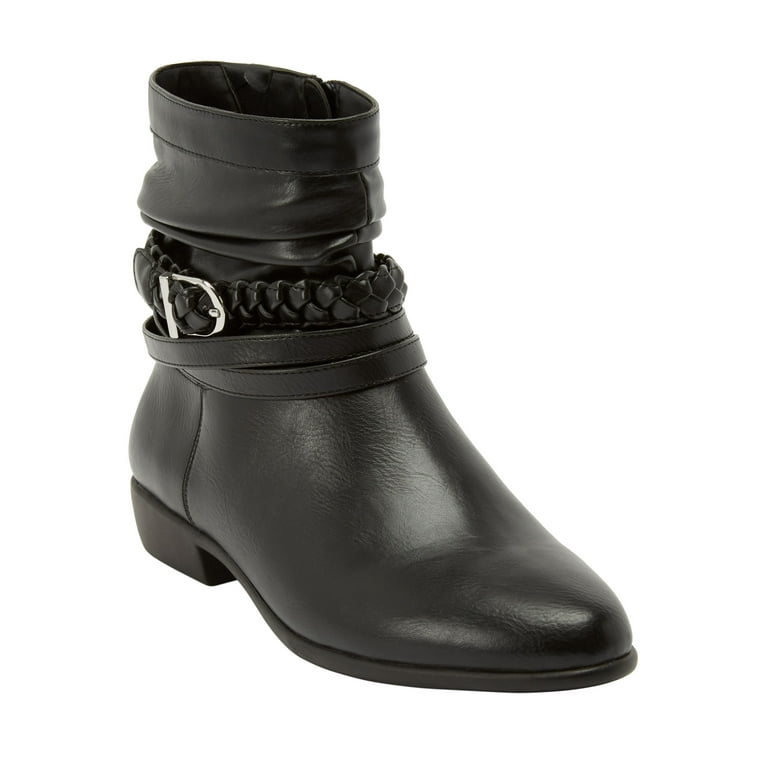 Comfortview Wide Width Mickey Slouch Bootie Short Ankle Boot Women s Winter Shoes