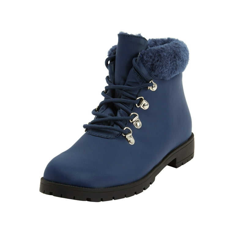 Navy blue wide width boots online