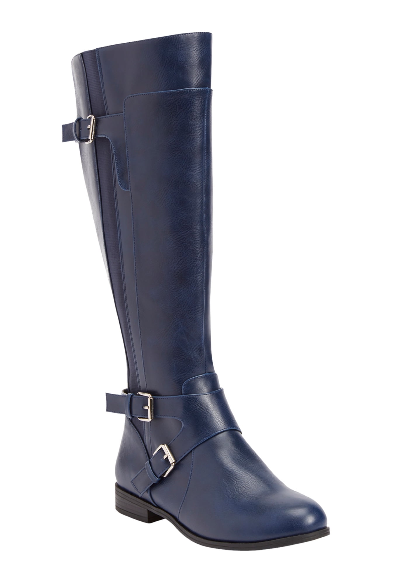 Navy wide calf on sale boots