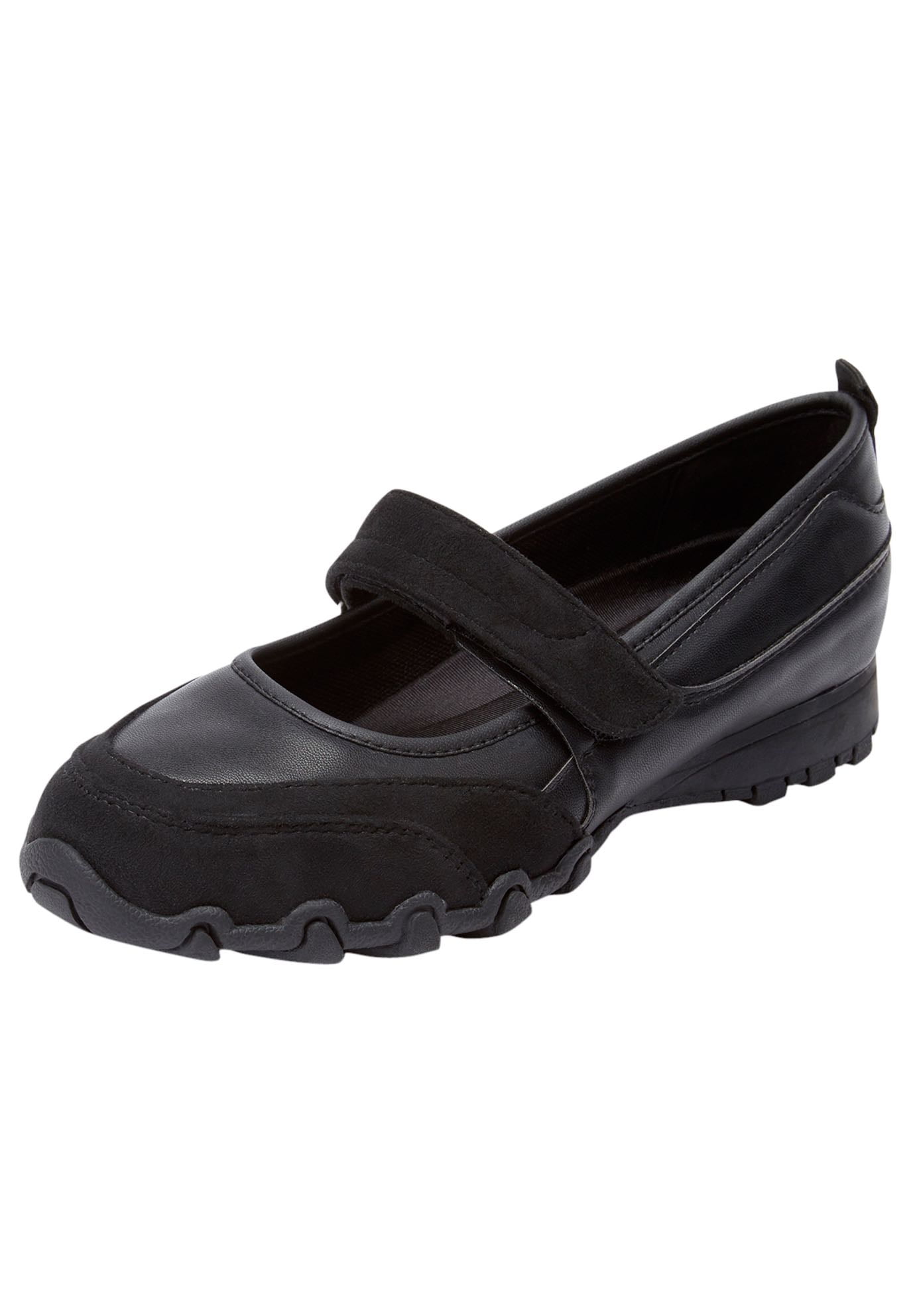 Comfortview Women's Basil Sneaker - Wide Width Slip-On With Self-Adhesive Strap