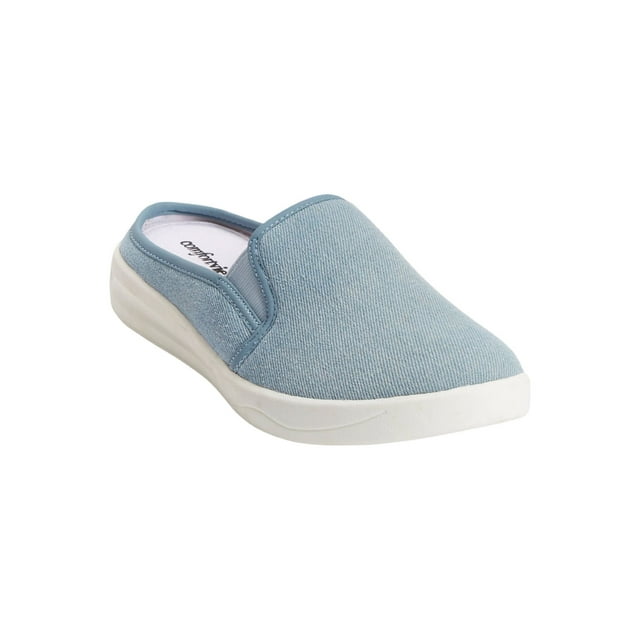 Comfortview Women's Wide Width The Camellia Slip On Sneaker Mule