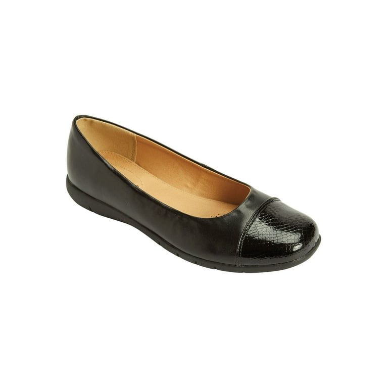 Walmart flat black on sale shoes