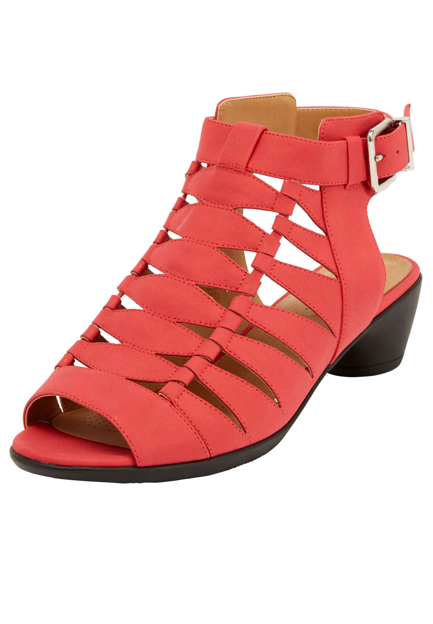 Comfortview Women's Cassie Shooties - Wide Width Suede-Like Booties With Side Buckle & Inside Zipper - View #7