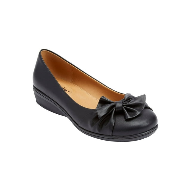 Comfortview Women's Wide Width The Pamela Slip On Flat Loafer Shoes