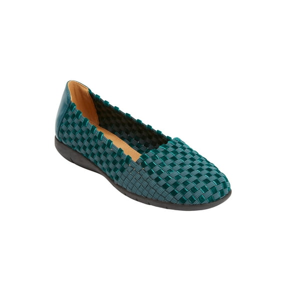 Comfortview Women's The Bethany Stretch Woven Slip On Flat