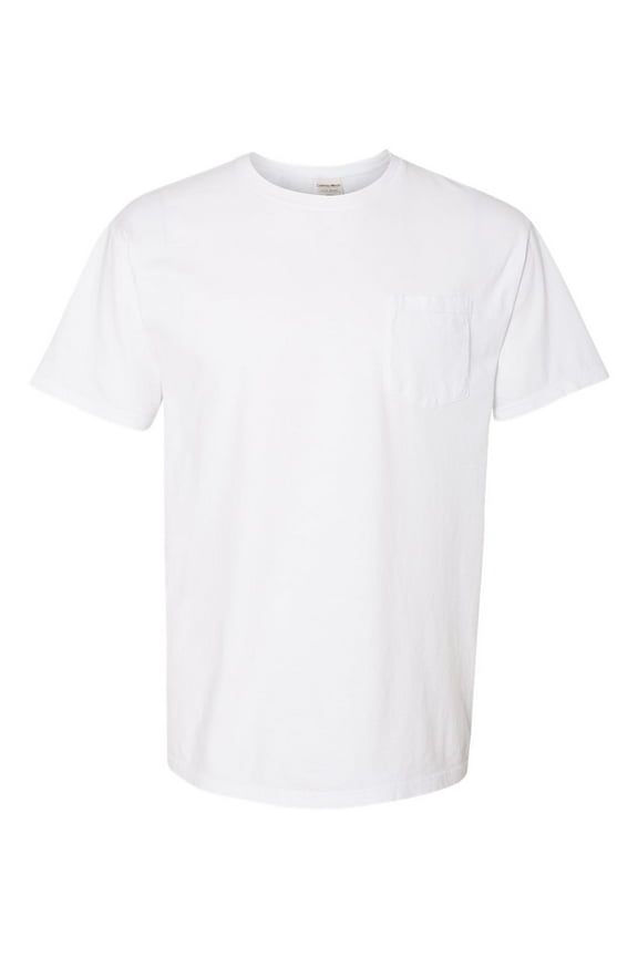 by Hanes B35200008 Garment-Dyed Pocket T-Shirt, White - 3XL