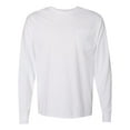 thumbnail image 1 of Comfortwash by Hanes B35400006 Garment-Dyed Long Sleeve T-Shirt With a Pocket, White - Extra Large, 1 of 3