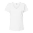 thumbnail image 1 of Comfortwash by Hanes B37000013 Women Garment-Dyed V-Neck T-Shirt, White - Small, 1 of 3