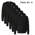thumbnail image 1 of Comfortwash by Hanes – Men’s Long Sleeve Cotton T-Shirt, Black Garment Dyed Tee, Pack 6, Size – 3XL, 1 of 1