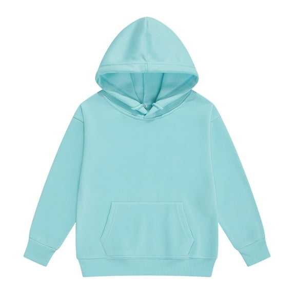 Comfrt Hoodie - Youth Hoodie Sweatshirt,Boys Girls Hooded,Hoodies for Teen Girls Fashion Fleece Pullover Tops Kids Clothes - Hoodies,Color:Blue,Size:6-7 Years