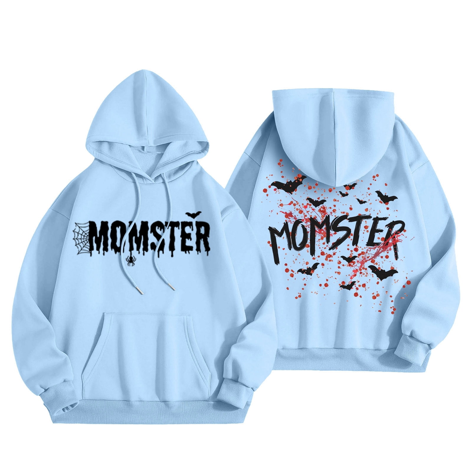 Comfrt Womens Hoodies Halloween Costumes Printed Hooded In Fall And