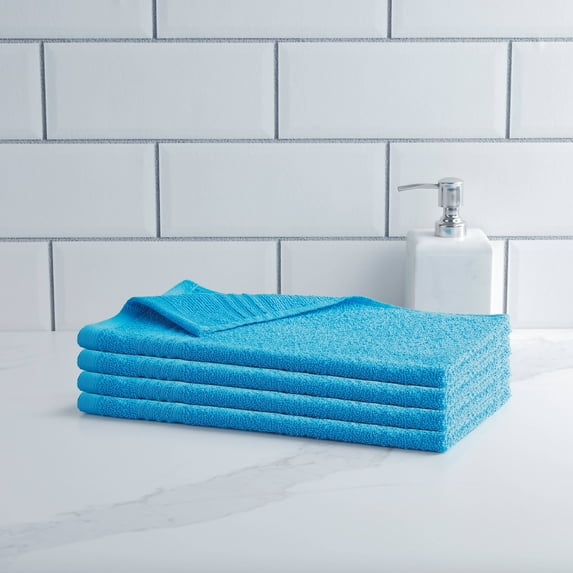 Comfy Bamboo World Single Ply 100% Cotton Towel Hand Towel, Super Absorption Durable Soft and Gentle Touch Set of 4