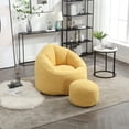 thumbnail image 1 of Comfy Bean Bag Chair with Padded Foam, High - Pressure Fill & Footrest, Relaxing, 1 of 7