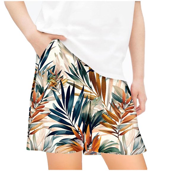 Comfy Boys Summer Beach Shorts Funny Printed Loose Board Shorts with Pocket Vacation Hawaiian Shorts 7T