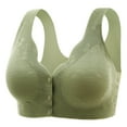 thumbnail image 1 of Comfy Bra Women Lightly Lined Bra Feature V-Neck Longline Bra Style W-1597 Green L, 1 of 7