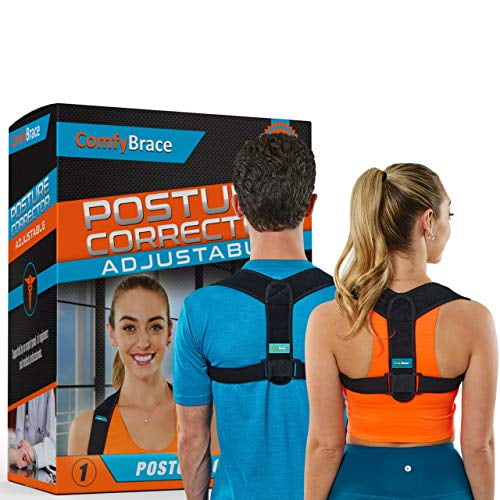 Comfy Brace Posture Corrector-Back Brace for Men and Women- Fully Adjustable Straightener for Mid, Upper Spine Support- Neck, Shoulder, Clavicle and Back Pain Relief-Breathable,